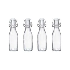Butlers 30 4x Flasche Mit Bügelverschluss 250ml SWING In Transparent