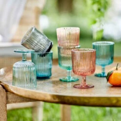 6x Gläser Mit Rillen 250ml CHELSEA In Pastellorange -Butlers butlers 6x glaser mit rillen 250ml chelsea in pastellorange 4