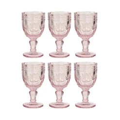 6x Weingläser 230ml VICTORIAN In Rosa