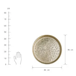 Deko Tablett Ø46cm ORIENTAL LOUNGE In Gold -Butlers butlers deko tablett o46cm oriental lounge in gold 2