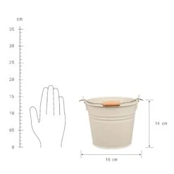 Eimer 2l ZINC In Beige 9 Eimer 2l ZINC In Beige -Butlers butlers eimer 2l zinc in beige 3