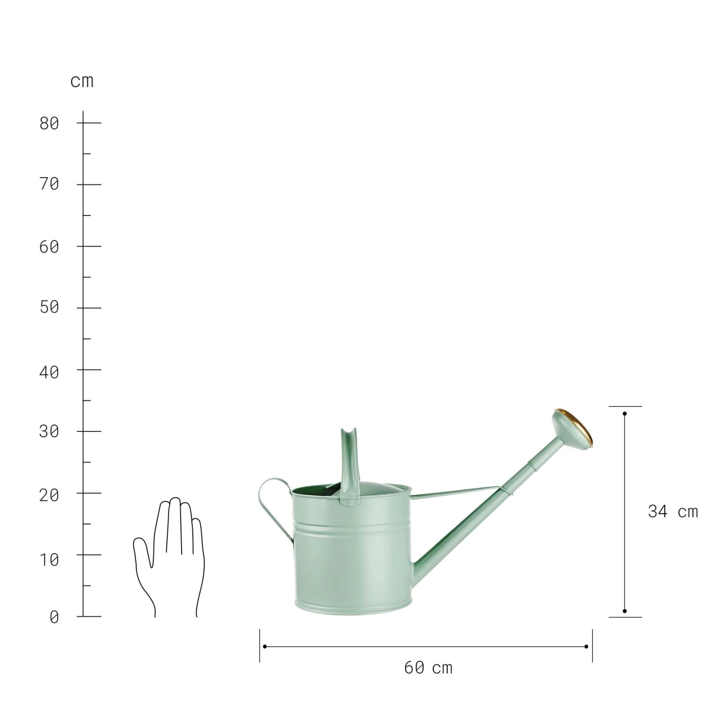 Gießkanne 8l ZINC In Pastellgrün 5 Gießkanne 8l ZINC In Pastellgrün – Bild 3