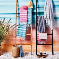 Hamamtuch L 170 X B 90cm SURFSIDE In Blau 12 Hamamtuch L 170 X B 90cm SURFSIDE In Blau -Butlers butlers hamamtuch l 170 x b 90cm surfside in blau 4