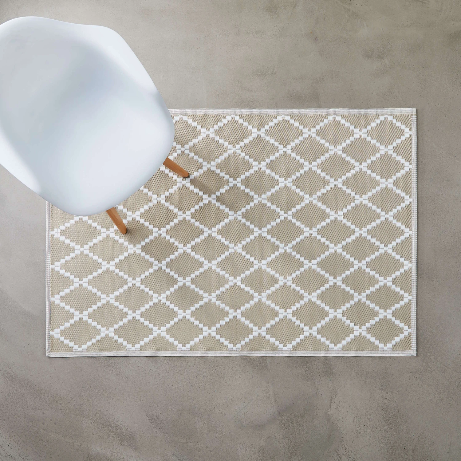 In- & Outdoor-Teppich Rauten L 180 X B 118cm COLOUR CLASH In Natur 5 In- & Outdoor-Teppich Rauten L 180 X B 118cm COLOUR CLASH In Natur – Bild 3