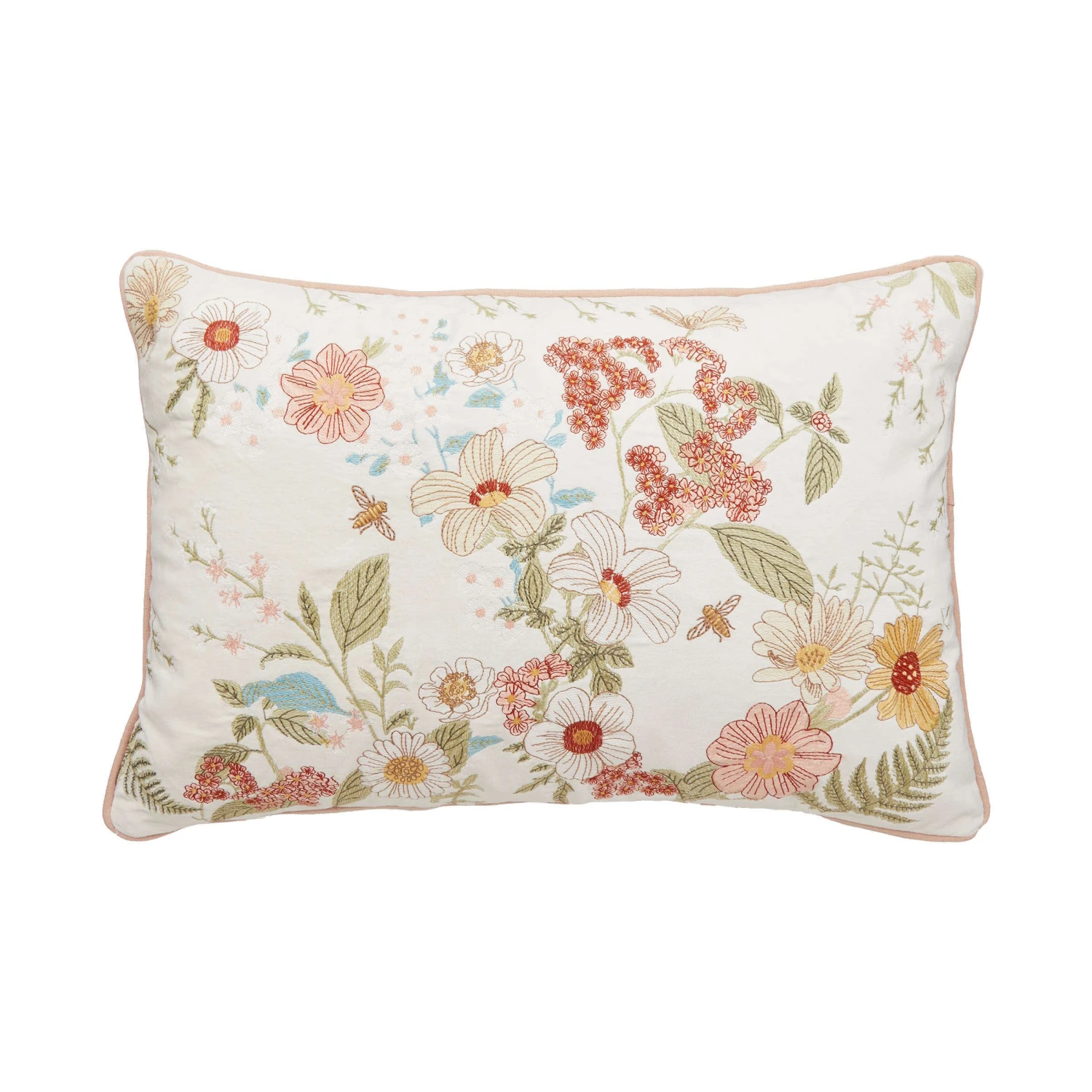 Kissen Blumen L 60 X B 40cm COTTON VELVET In Bunt 3 Kissen Blumen L 60 X B 40cm COTTON VELVET In Bunt