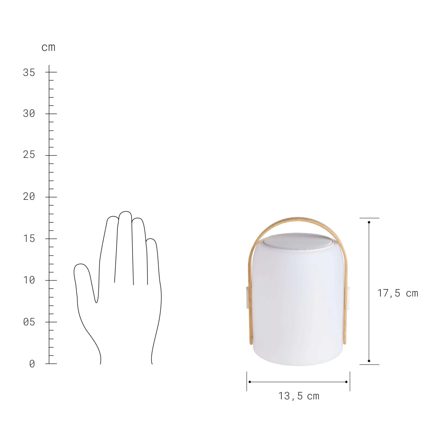 LED Leuchte Mit Bluetooth® Und Farbwechsel SOUND LOUNGE In Weiß-Hellbraun 6 LED Leuchte Mit Bluetooth® Und Farbwechsel SOUND LOUNGE In Weiß-Hellbraun – Bild 4