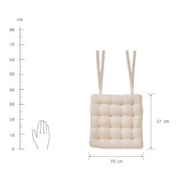 Stuhlkissen Mit Bändchen L 35 X B 37cm SOLID In Creme -Butlers butlers stuhlkissen mit bandchen l 35 x b 37cm solid in creme 2