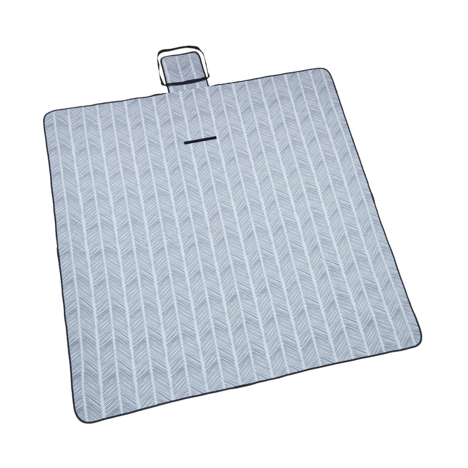 XXL-Picknickdecke Streifen L 200 X B 200cm GET TOGETHER In Hellgrau-Anthrazit 4 XXL-Picknickdecke Streifen L 200 X B 200cm GET TOGETHER In Hellgrau-Anthrazit – Bild 2