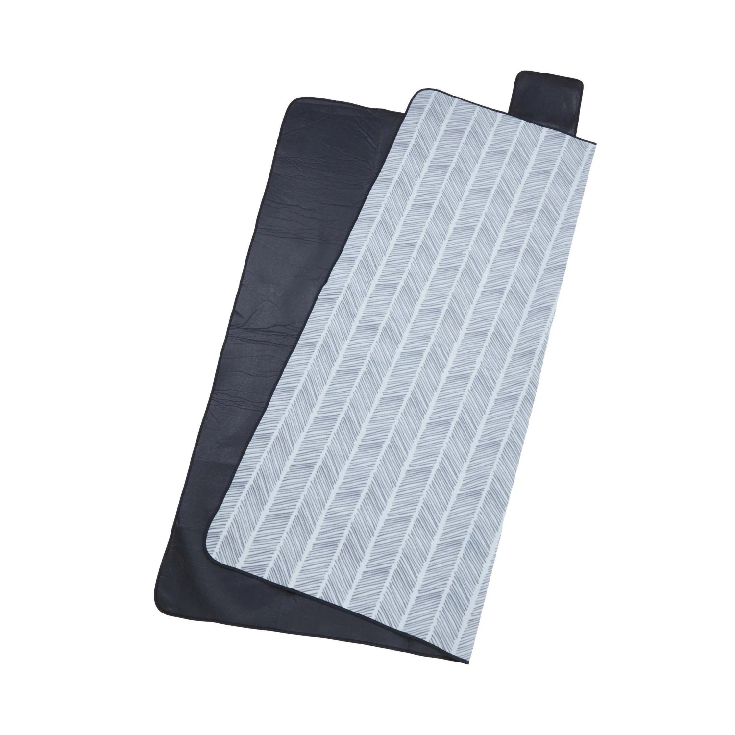 XXL-Picknickdecke Streifen L 200 X B 200cm GET TOGETHER In Hellgrau-Anthrazit 6 XXL-Picknickdecke Streifen L 200 X B 200cm GET TOGETHER In Hellgrau-Anthrazit – Bild 4